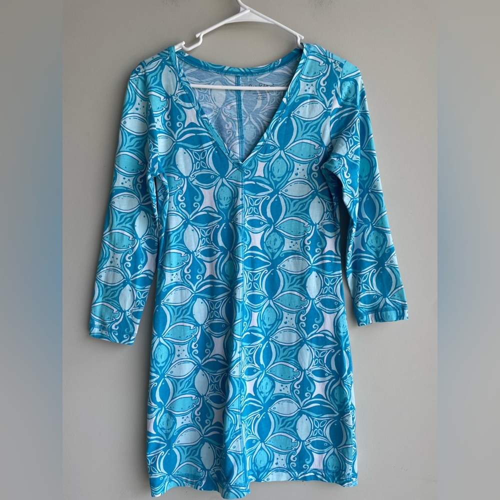 Lilly Pulitzer Juliet Dress Ariel Blue Mini What a Racquet
